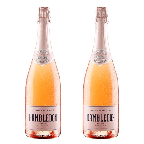 Hambledon Classic Cuvee Rose English Sparkling Wine 75cl Duo Gift Set